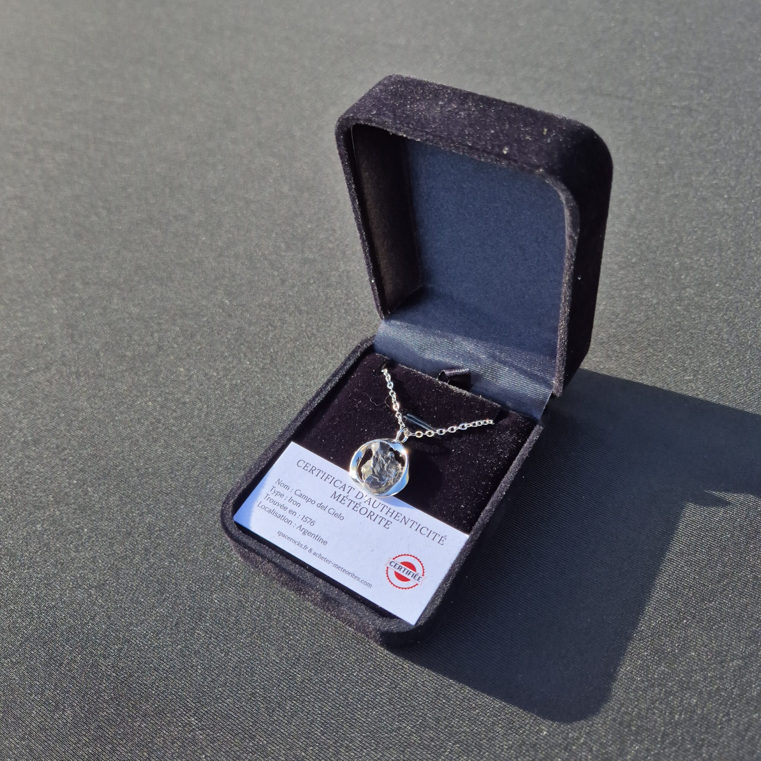 pendentif acier inoxydable meteorite