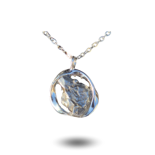 pendentif acier inoxydable meteorite