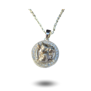 pendentif zircons meteorite