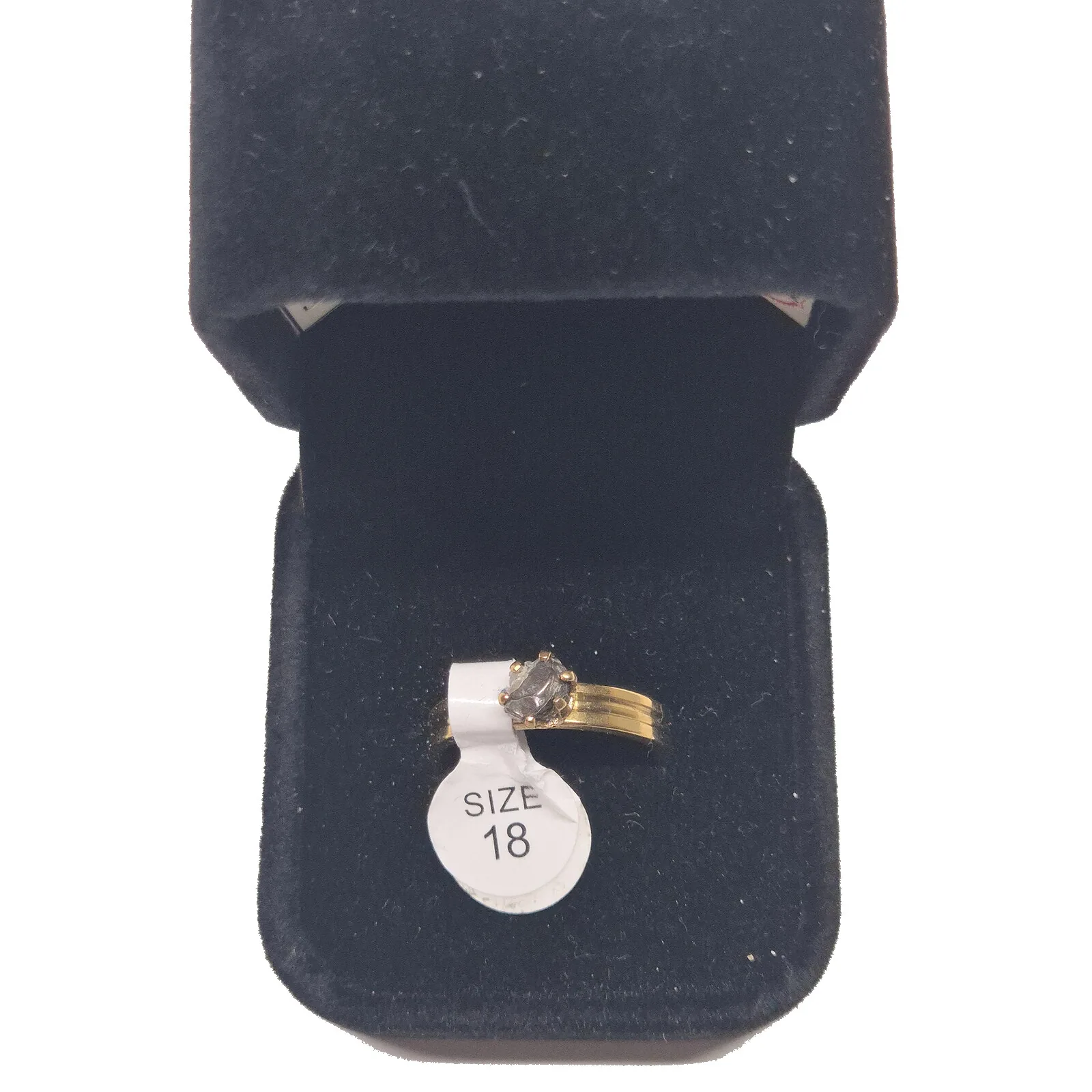 Bague solitaire dorée – Campo del Cielo, taille 18 – vue 3