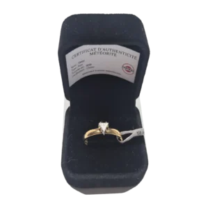 Bague solitaire dorée – météorite Aletai, taille 21