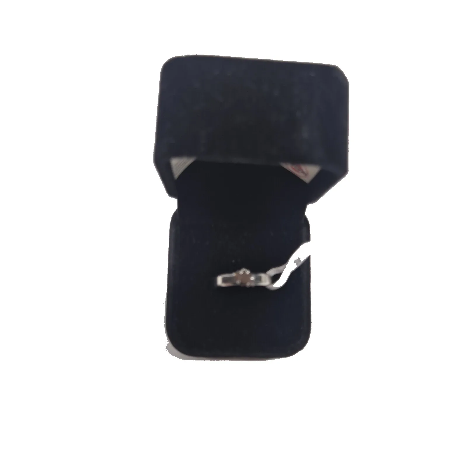 Bague solitaire argentée – météorite Gebel Kamil, taille 18 – vue 5