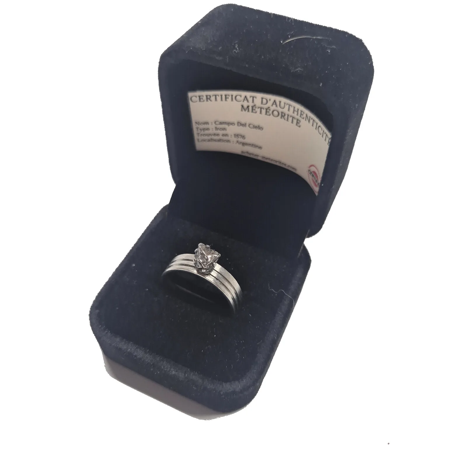 Bague trois anneaux argentée – Campo del Cielo – vue 2