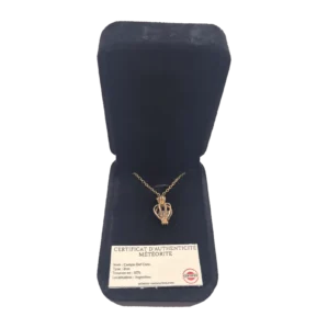 Collier cage lanterne dorée – Campo del Cielo
