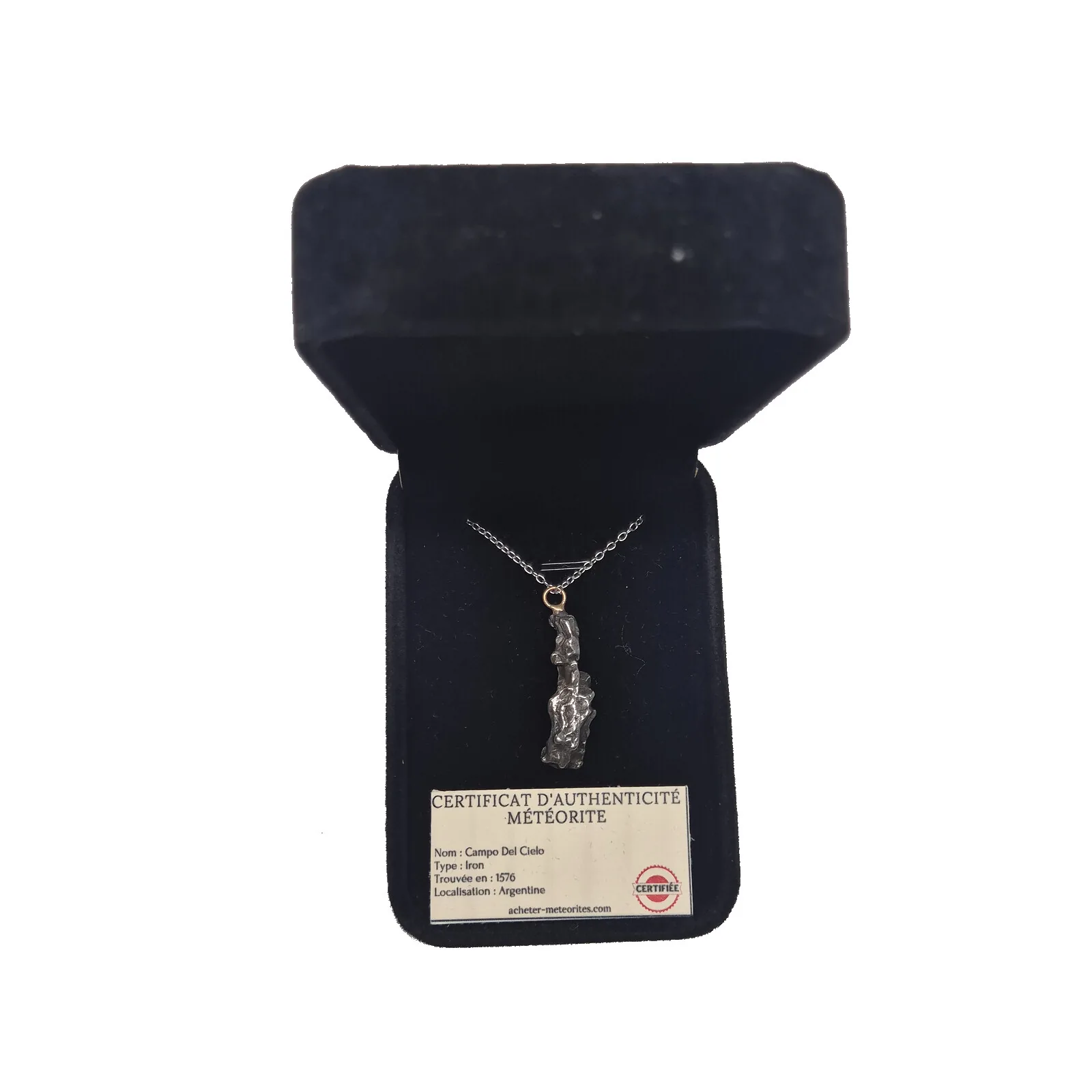 Collier Campo del Cielo brut – pendentif naturel, pièce n°3 – vue 3