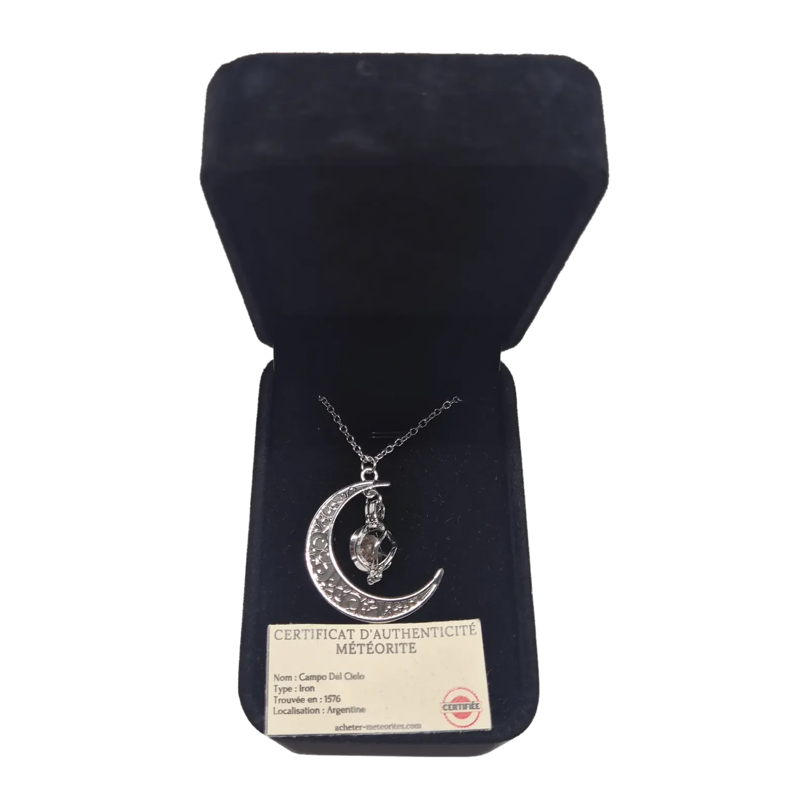 Collier croissant de lune phosphorescent – Campo del Cielo