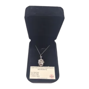 Collier entrelacs argenté – météorite Gebel Kamil
