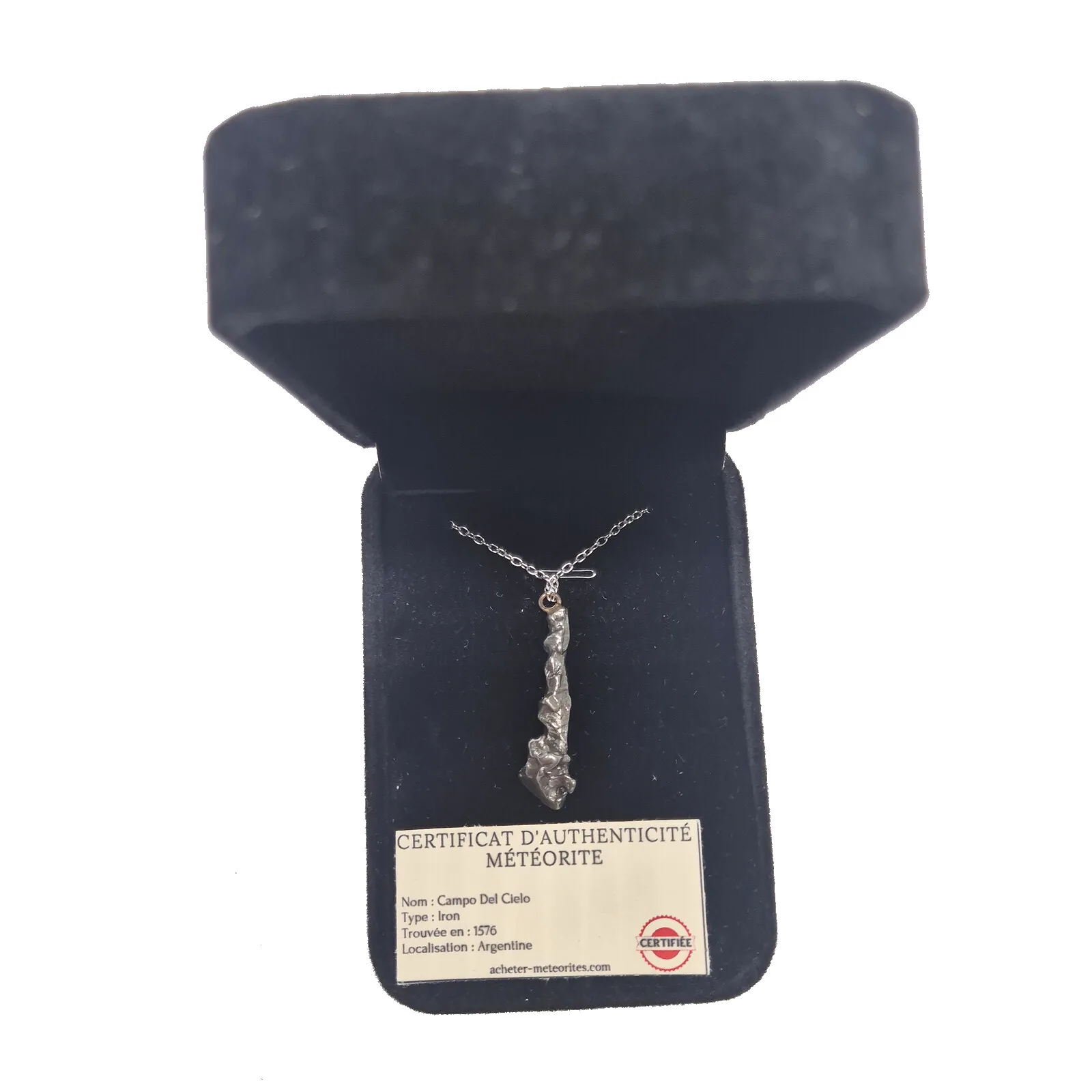 Collier météorite de fer brute Campo del Cielo – pièce n°2 – vue 3