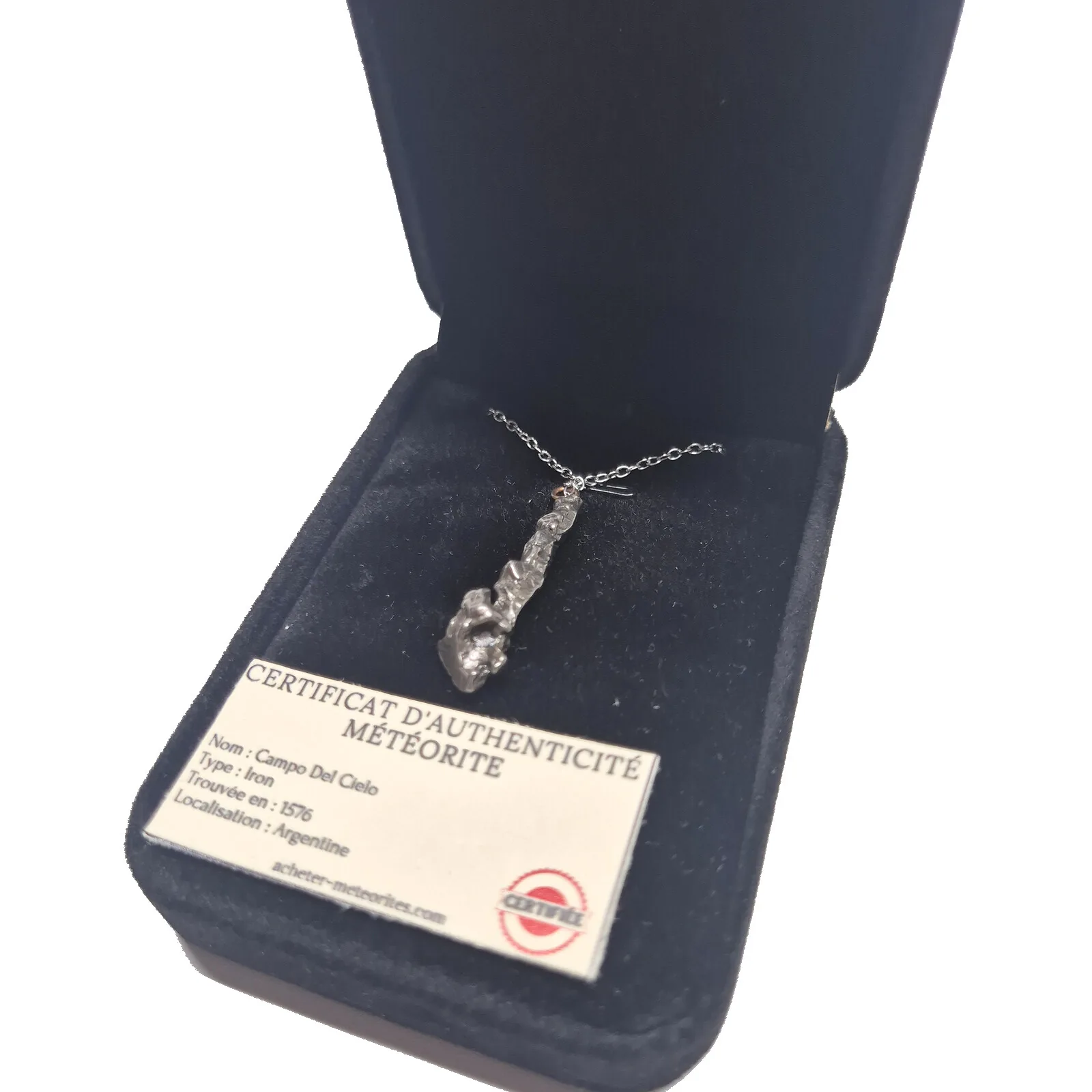Collier météorite de fer brute Campo del Cielo – pièce n°2 – vue 4