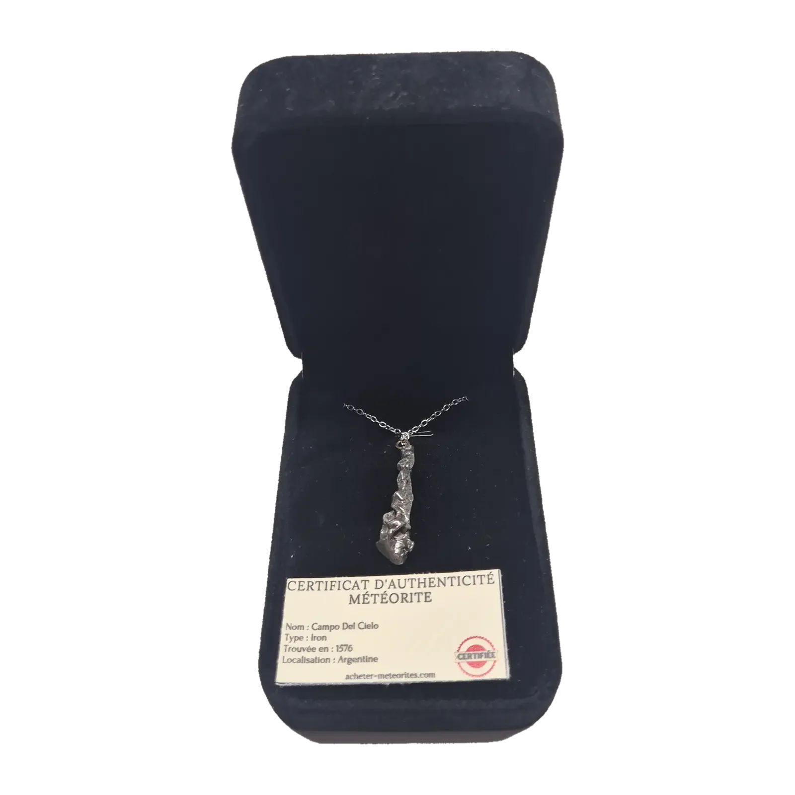 Collier météorite de fer brute Campo del Cielo – pièce n°2