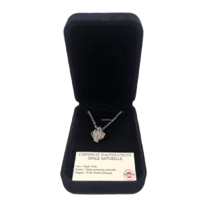 Collier opale Welo – cage argentée
