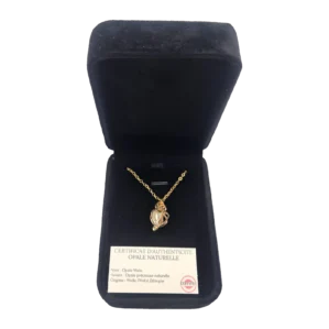 Collier opale Welo dans une cage dorée