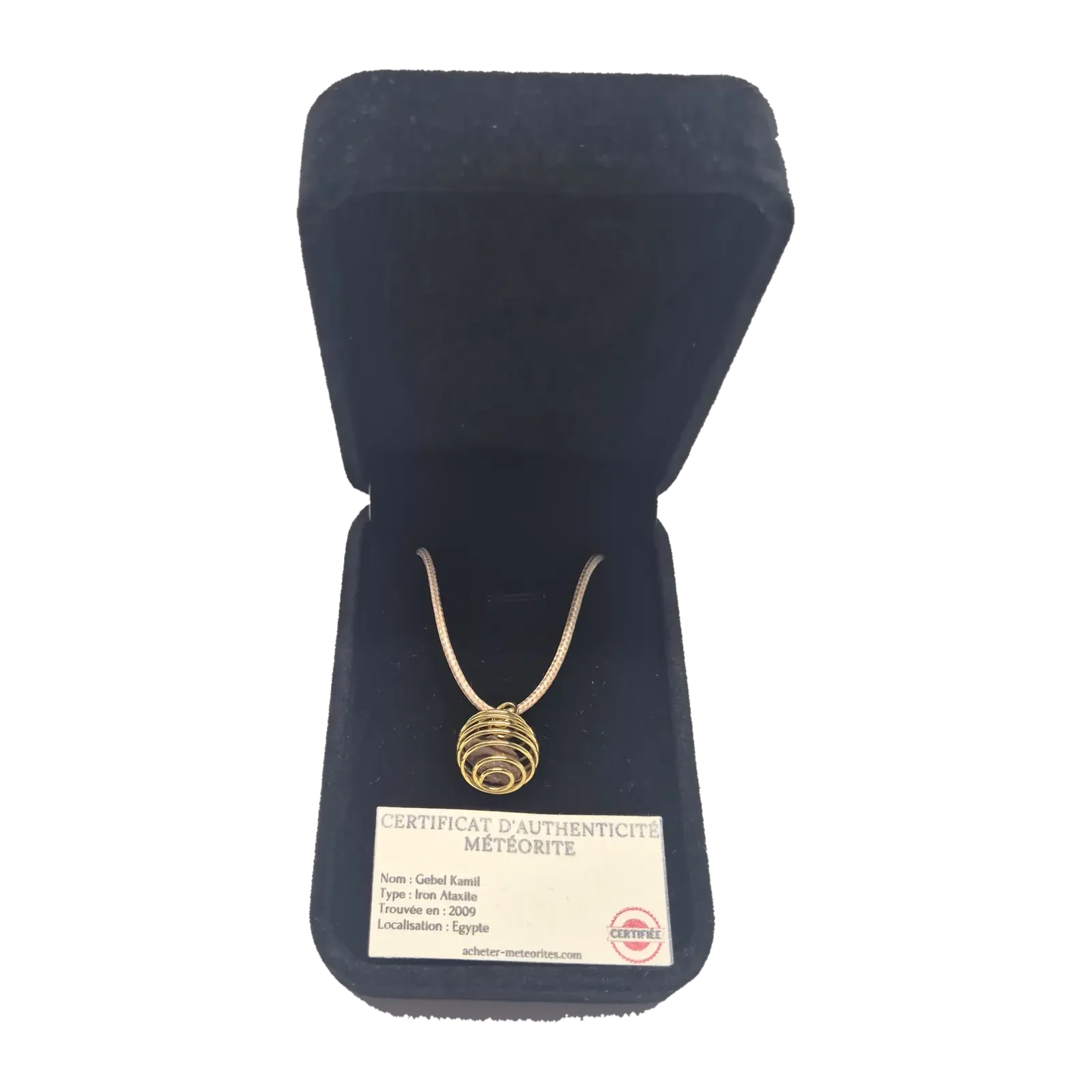 Collier spirale dorée chaîne serpentine – Gebel Kamil