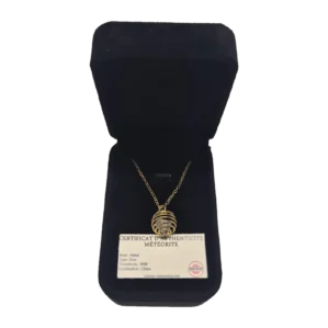 Collier spirale dorée – météorite Aletai