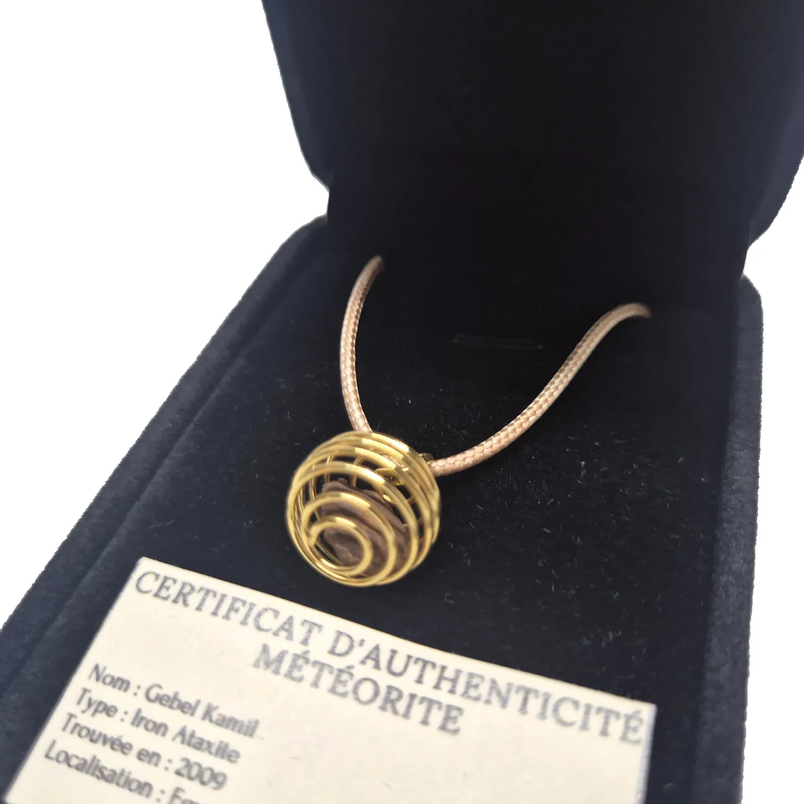 Collier spirale dorée chaîne serpentine – Gebel Kamil – vue 4