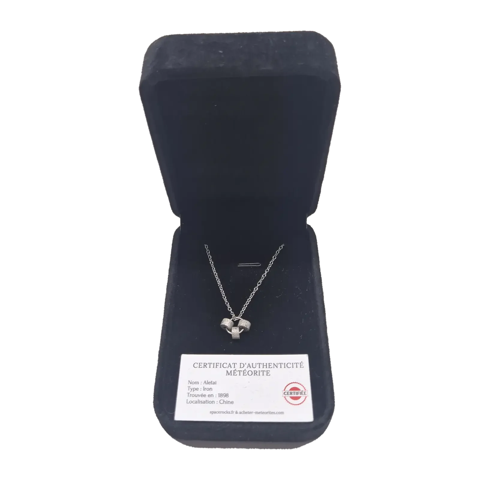 Collier trio de cylindres – météorite Aletai
