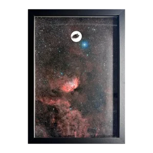Grand tableau nébuleuse avec météorite Campo del Cielo – grand format 40 × 30 cm