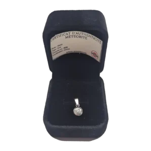 Petit pendentif rond serti – météorite Aletai, sans chaîne