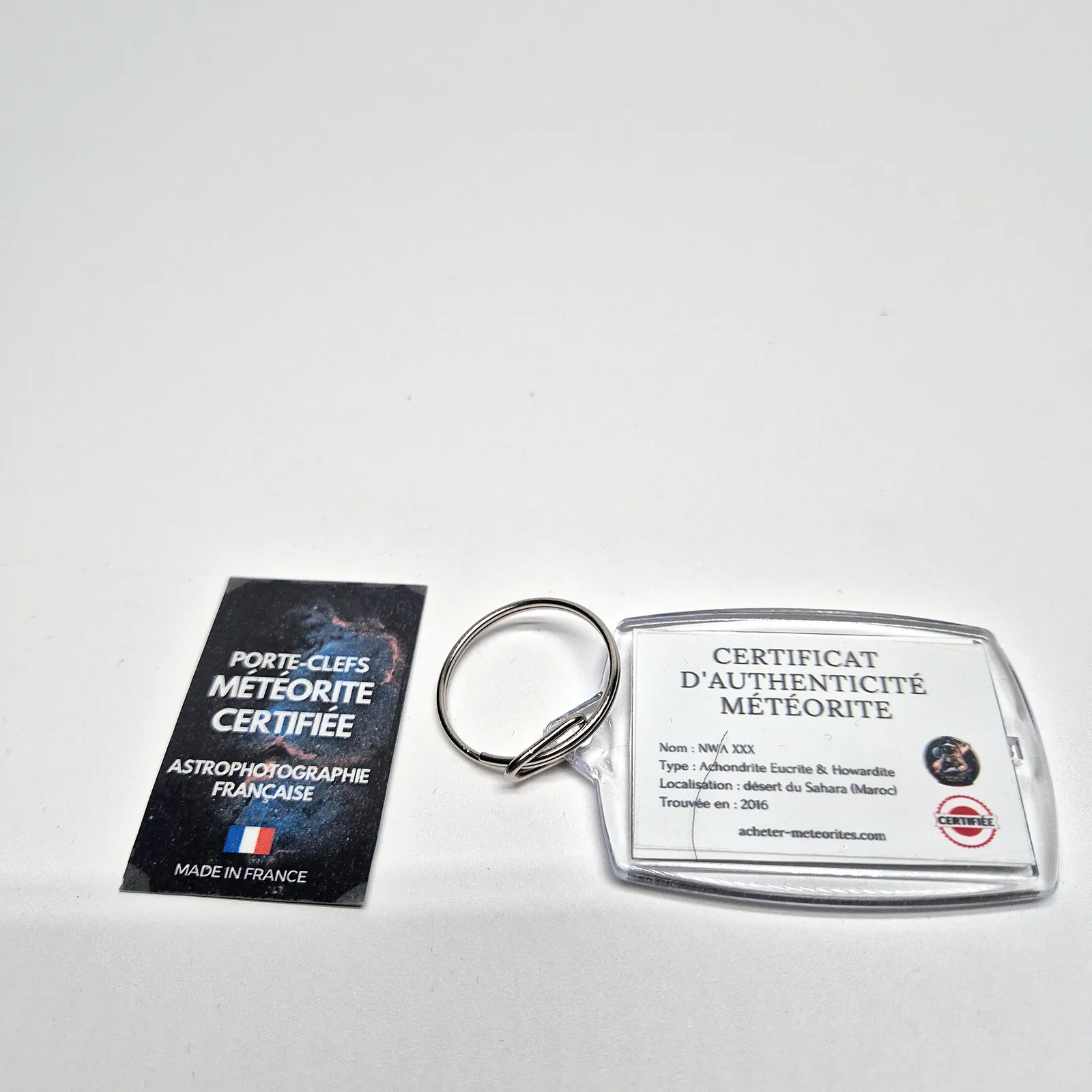Porte-clés météorite certifiée – nébuleuse de la Rosette – vue 12