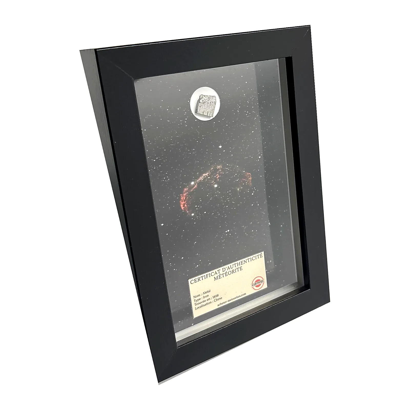 Tableau IC 443 – nébuleuse de la Méduse, météorite Aletai – vue de biais