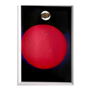 Tableau Soleil avec météorite NWA XXX – cadre blanc